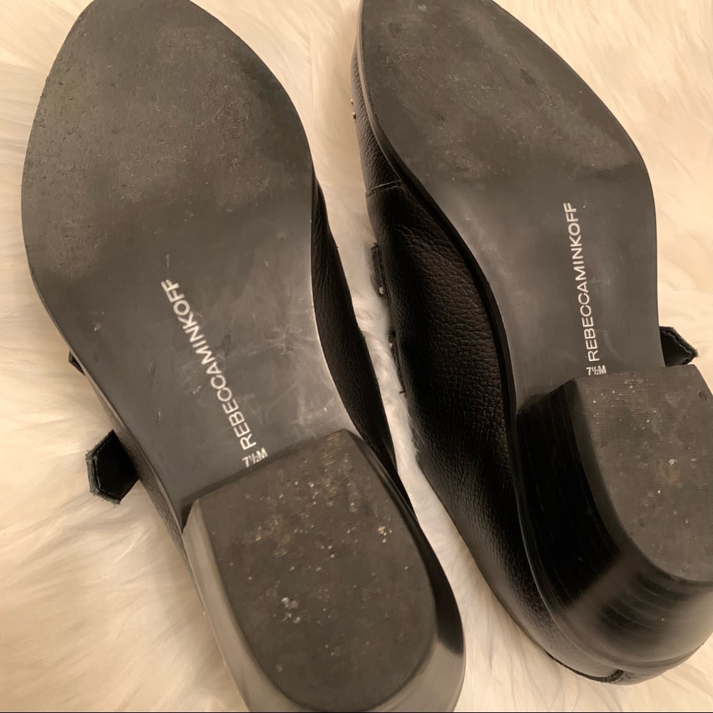 Rebecca Minkoff Studded Leather Black Booties 7.5 - Picture 10 of 14